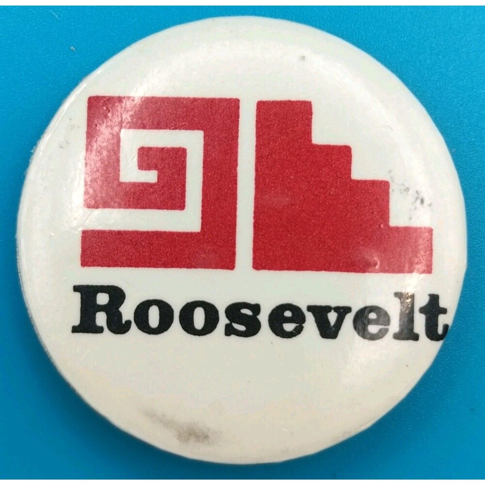 Roosevelt High School Pinback Button Pin Vintage